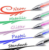 100 Unique no Duplicates Gel Pens with FREE Coloring E-Books!