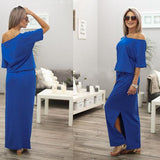 OLIVIA™ SIDE-SLIT MAXI DRESS WITH POCKETS