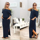 OLIVIA™ SIDE-SLIT MAXI DRESS WITH POCKETS